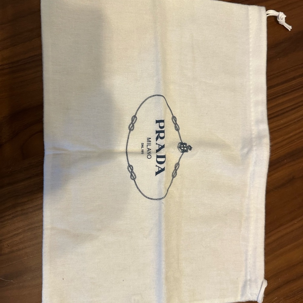Prada Cream Drawstring Bag